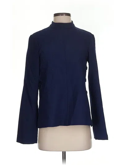 Pre-owned Zara Long Sleeve Blouse In Blue