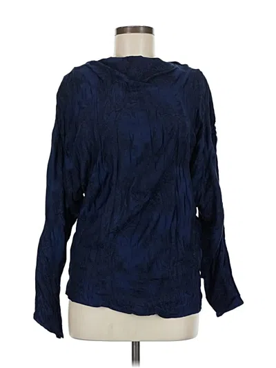 Zara Long Sleeve Blouse In Blue