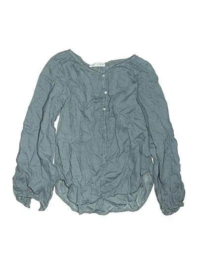 Pre-owned Zara Kids' Long Sleeve Blouse In Blue