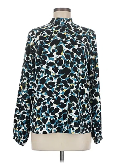 Pre-owned Zara Long Sleeve Blouse In Blue