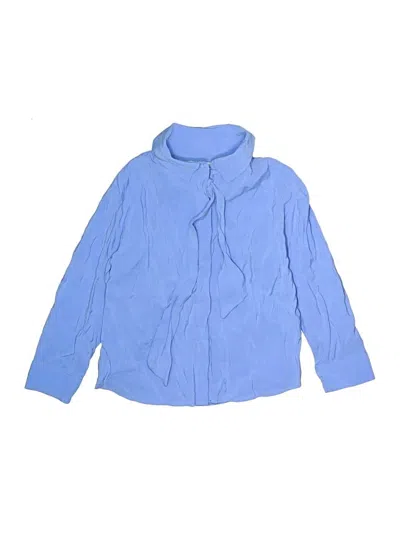 Pre-owned Zara Kids' Long Sleeve Blouse In Blue