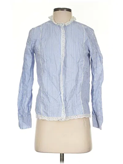 Zara Long Sleeve Blouse In Blue