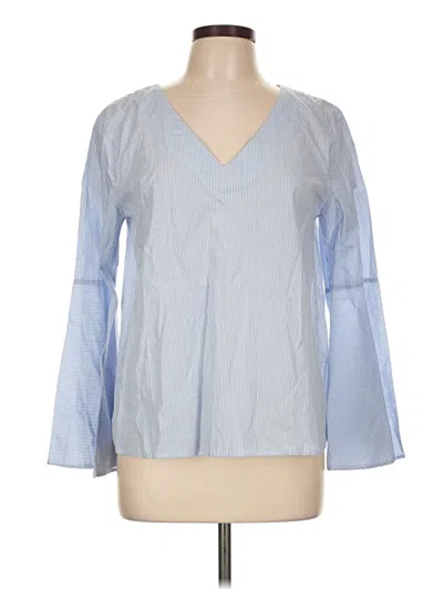Zara Long Sleeve Blouse In Blue