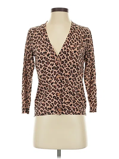Pre-owned Zara Long Sleeve Blouse In Brown