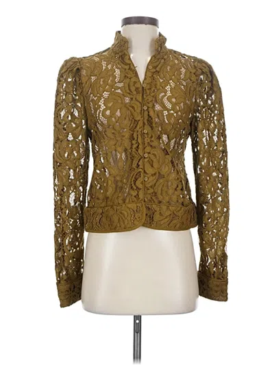 Zara Long Sleeve Blouse In Gold
