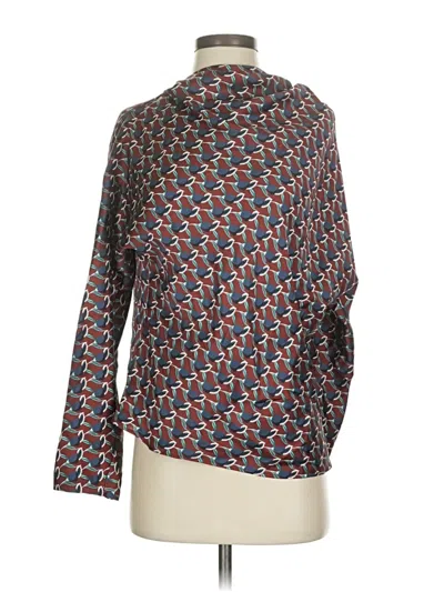 Pre-owned Zara Long Sleeve Blouse In Gray