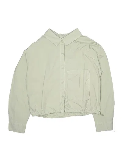 Pre-owned Zara Kids' Long Sleeve Blouse In Green