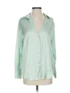 Zara Long Sleeve Blouse In Green