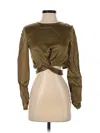 Zara Long Sleeve Blouse In Green