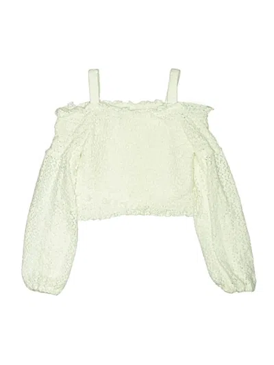 Pre-owned Zara Kids' Long Sleeve Blouse In Green
