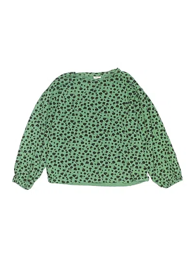 Pre-owned Zara Kids' Long Sleeve Blouse In Green