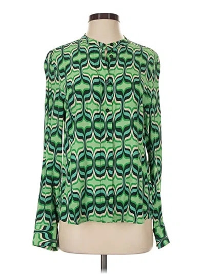Zara Long Sleeve Blouse In Green