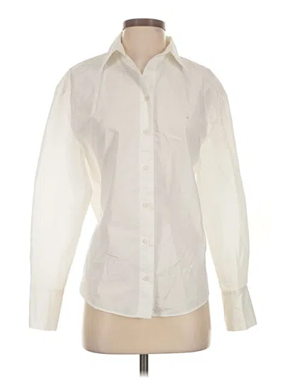 Pre-owned Zara Long Sleeve Blouse In Ivory