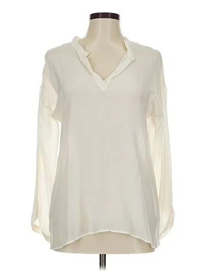 Pre-owned Zara Long Sleeve Blouse In Ivory