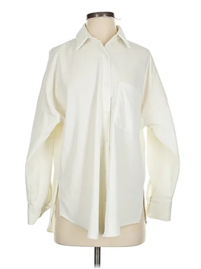 Pre-owned Zara Long Sleeve Blouse In Ivory
