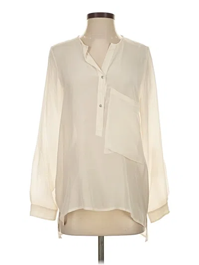 Pre-owned Zara Long Sleeve Blouse In Ivory