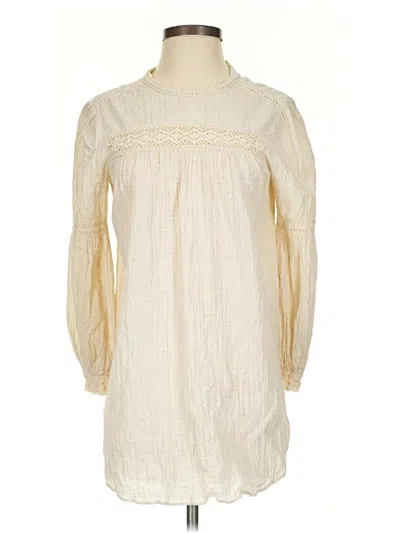 Pre-owned Zara Long Sleeve Blouse In Ivory
