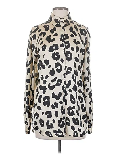 Pre-owned Zara Long Sleeve Blouse In Ivory
