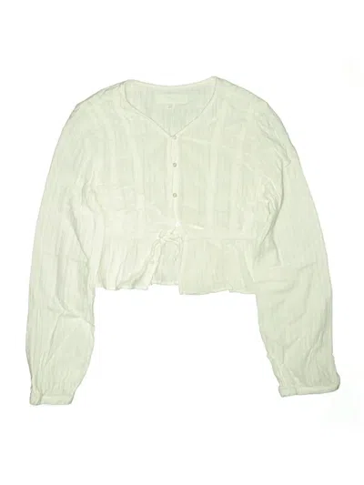 Pre-owned Zara Kids' Long Sleeve Blouse In Ivory
