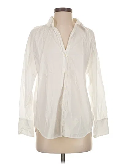 Pre-owned Zara Long Sleeve Blouse In Ivory
