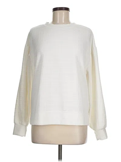 Pre-owned Zara Long Sleeve Blouse In Ivory