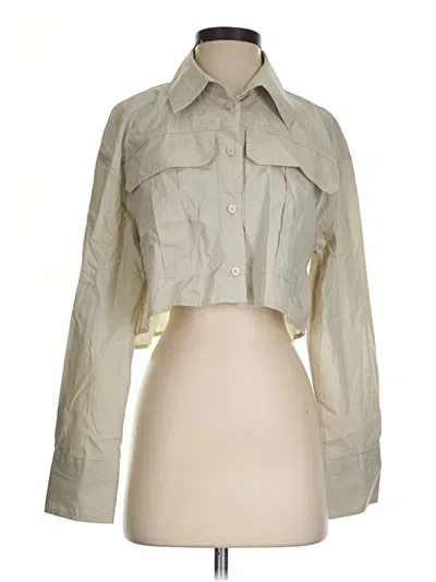 Pre-owned Zara Long Sleeve Blouse In Ivory