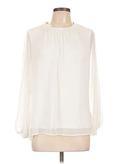 Pre-owned Zara Long Sleeve Blouse In Ivory