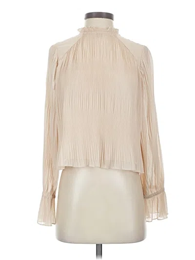 Pre-owned Zara Long Sleeve Blouse In Ivory