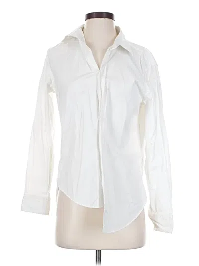 Pre-owned Zara Long Sleeve Blouse In Ivory