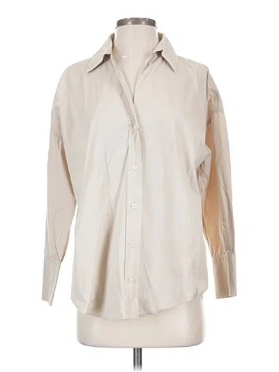 Pre-owned Zara Long Sleeve Blouse In Ivory