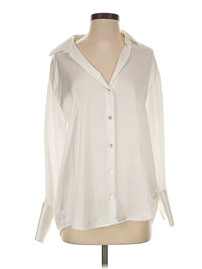 Pre-owned Zara Long Sleeve Blouse In Ivory