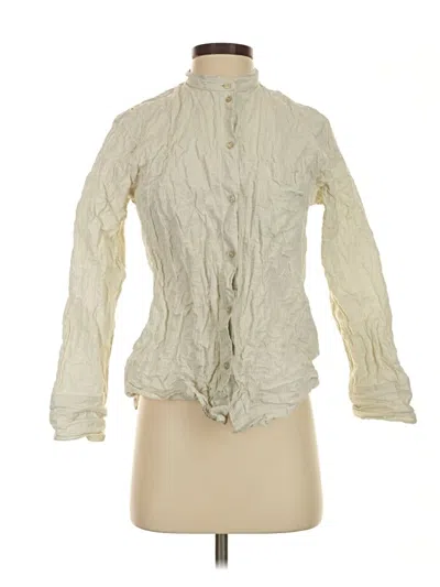 Pre-owned Zara Long Sleeve Blouse In Ivory