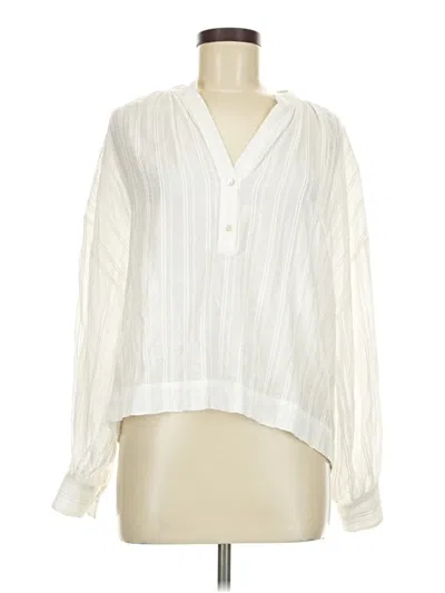 Pre-owned Zara Long Sleeve Blouse In Ivory