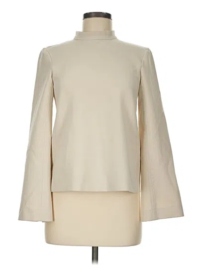 Pre-owned Zara Long Sleeve Blouse In Ivory