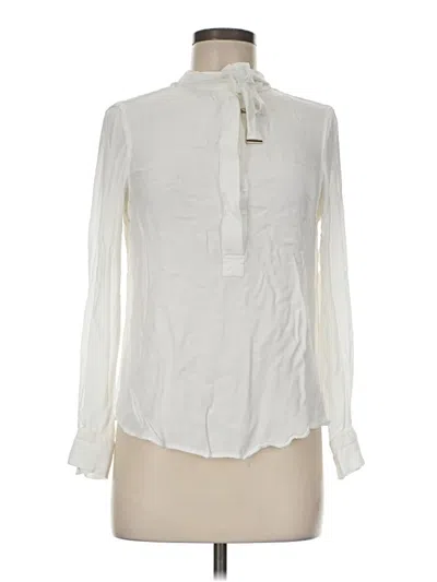Pre-owned Zara Long Sleeve Blouse In Ivory