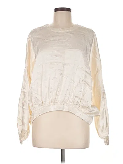 Pre-owned Zara Long Sleeve Blouse In Ivory