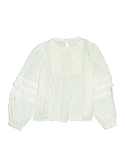 Pre-owned Zara Kids' Long Sleeve Blouse In Ivory