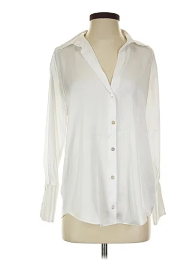 Pre-owned Zara Long Sleeve Blouse In Ivory