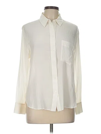 Pre-owned Zara Long Sleeve Blouse In Ivory
