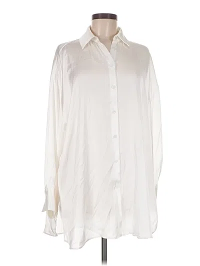 Pre-owned Zara Long Sleeve Blouse In Ivory