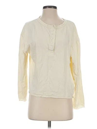 Pre-owned Zara Long Sleeve Blouse In Ivory