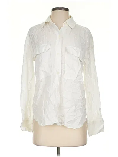 Pre-owned Zara Long Sleeve Blouse In Ivory