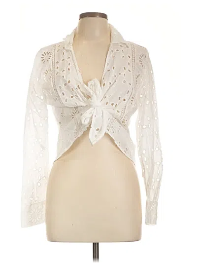 Zara Long Sleeve Blouse In Ivory