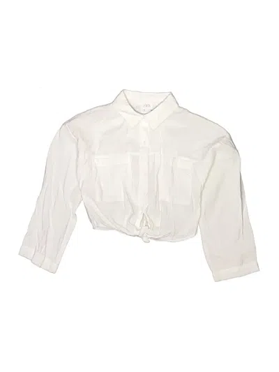 Pre-owned Zara Kids' Long Sleeve Blouse In Ivory