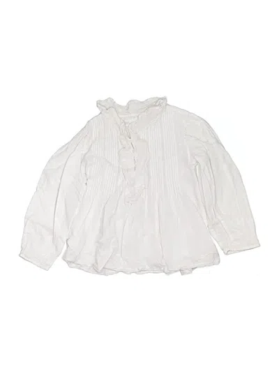 Pre-owned Zara Kids' Long Sleeve Blouse In Ivory