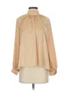 Zara Long Sleeve Blouse In Neutral