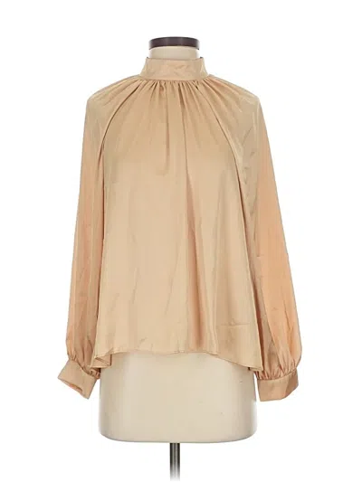 Zara Long Sleeve Blouse In Neutral