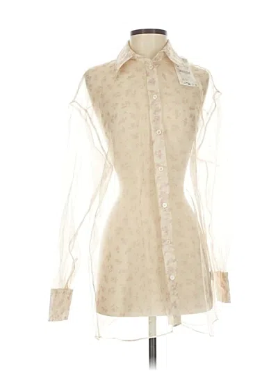 Zara Long Sleeve Blouse In Neutral