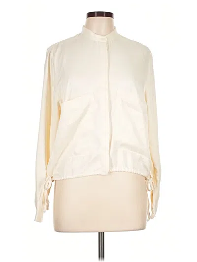 Zara Long Sleeve Blouse In Neutral