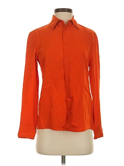 Zara Long Sleeve Blouse In Orange
